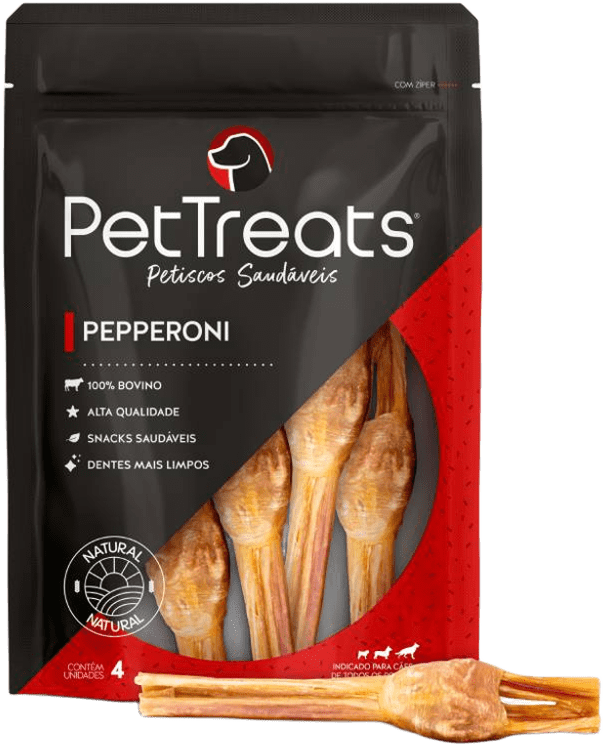 Petisco PetTreats para Cães Sabor Pepperoni - 4 Unidades