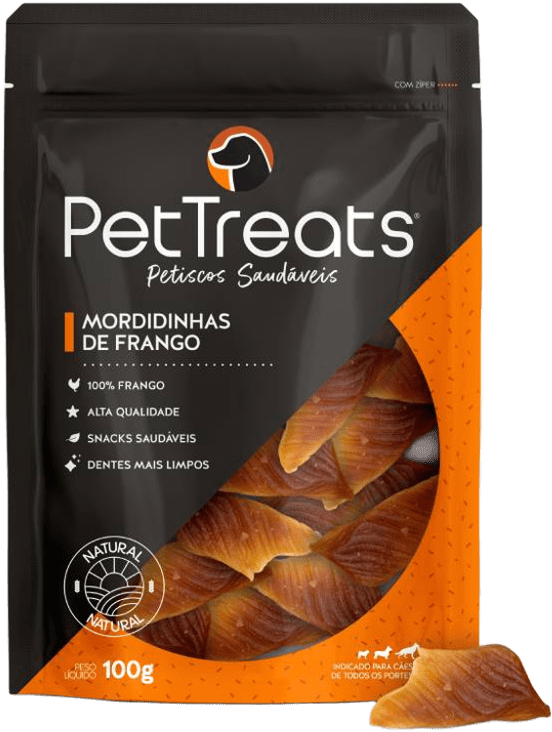 Petisco PetTreats para Cães Mordidinha de Frango - 100 g