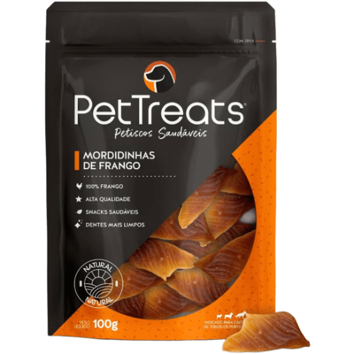Petisco PetTreats para Cães Mordidinha de Frango