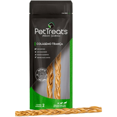 Petisco PetTreats para Cães Colágeno Trança