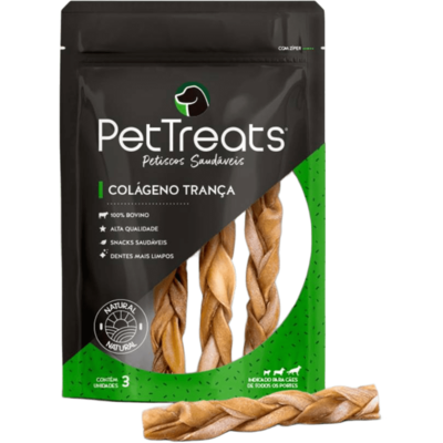 Petisco PetTreats para Cães Colágeno Trança