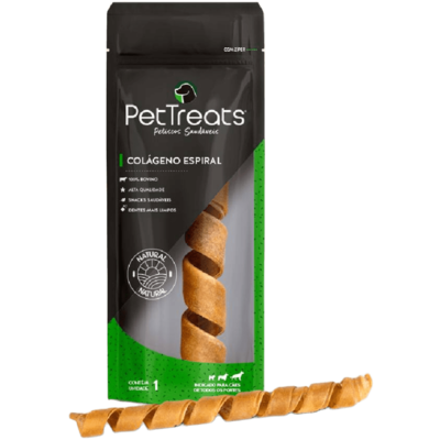 Petisco PetTreats para Cães Colágeno Espiral