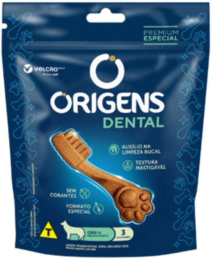 Petisco Origens para Cães Adultos Porte Médio Dental - 90 g
