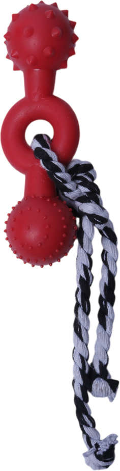 Brinquedo Duratoys Halteres Massageador com Corda Vermelho - Tam. M