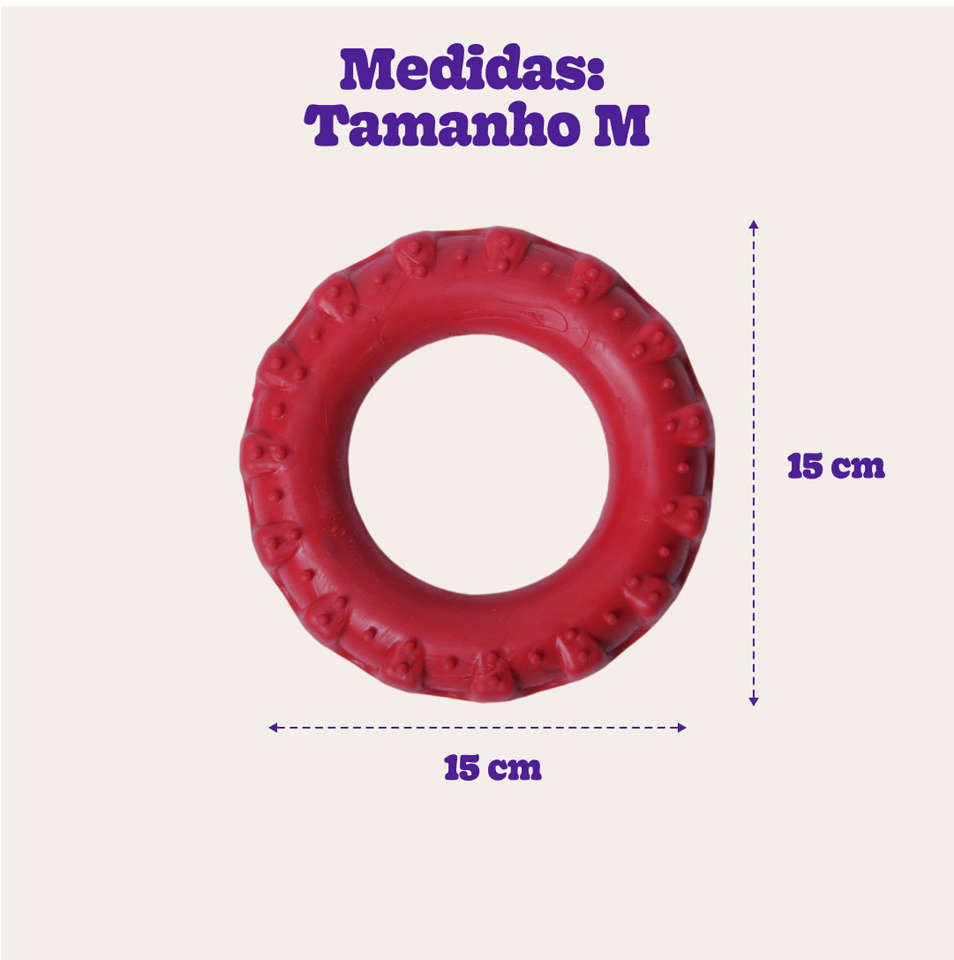 Brinquedo Duratoys Offroad Pneu Mordedor vermelho - Tam. M