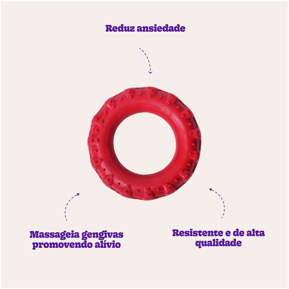 Brinquedo Duratoys Offroad Pneu Mordedor vermelho - Tam. M