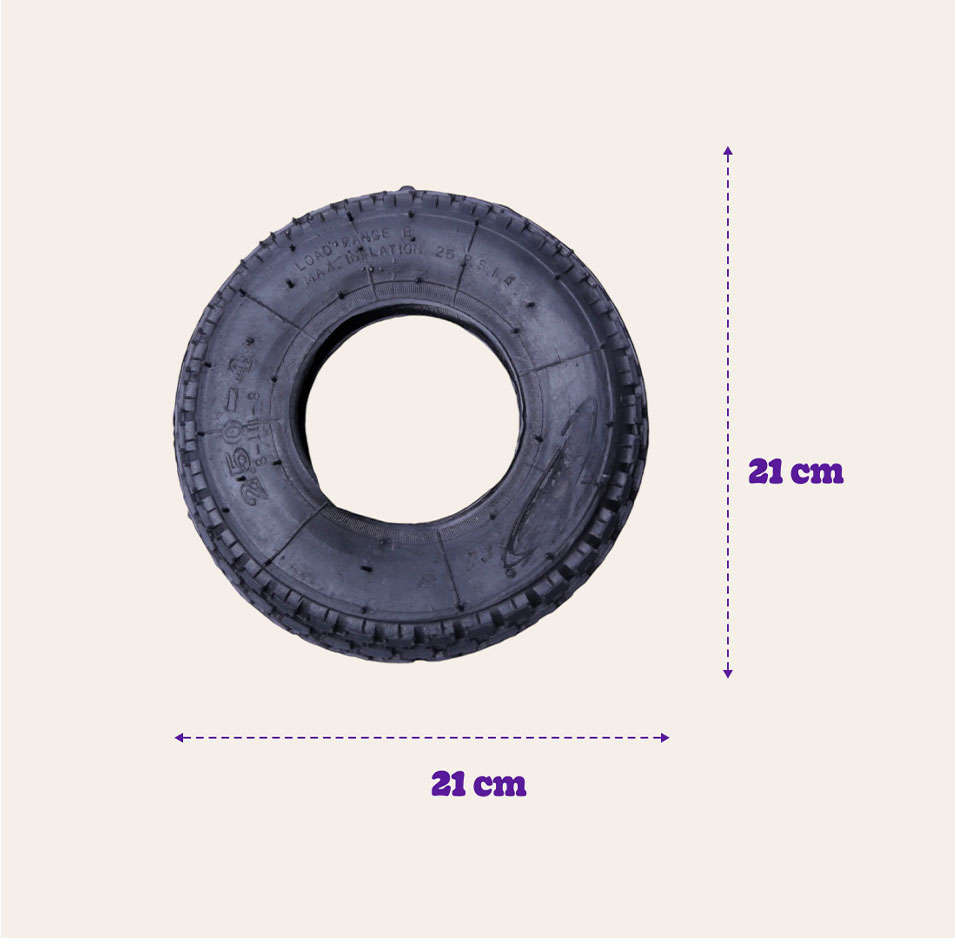 Brinquedo LCM Pneu de Borracha Radial Natural Baby Preto - Tam. Único