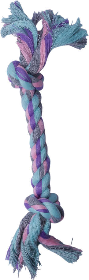 Brinquedo Mordedor Corda Dental Bone Azul e Rosa para Cães - Tam. M