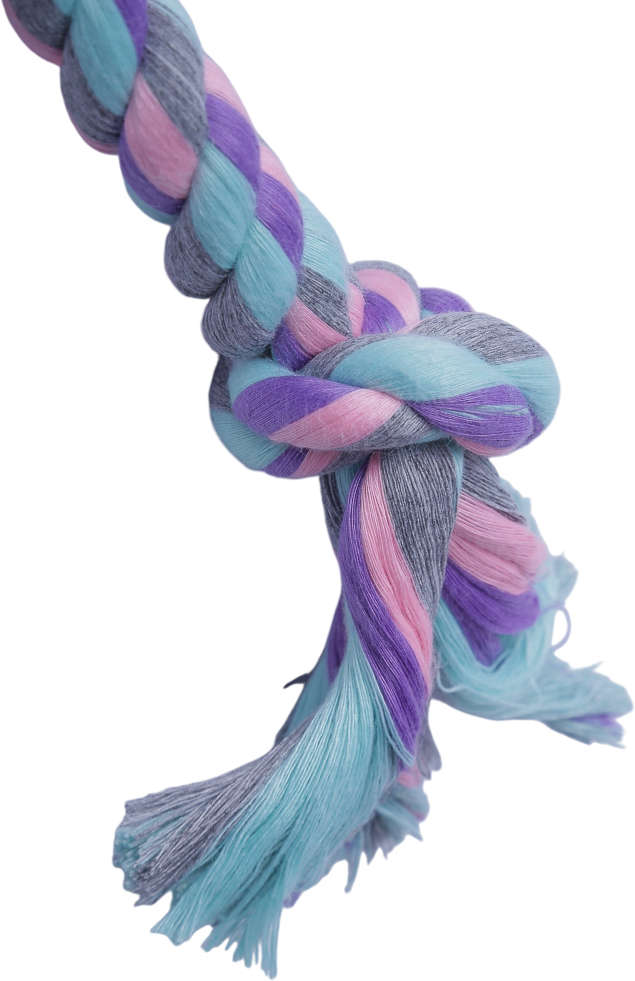 Brinquedo Mordedor Corda Dental Bone Azul e Rosa para Cães - Tam. M