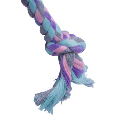 Brinquedo Mordedor Corda Dental Bone Azul e Rosa para Cães