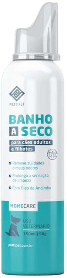 Banho Seco Pratipet para Cães Adultos e Filhotes - 150 mL