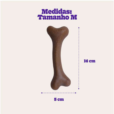 Brinquedo Osso Nylon Sabor Bacon para Cães