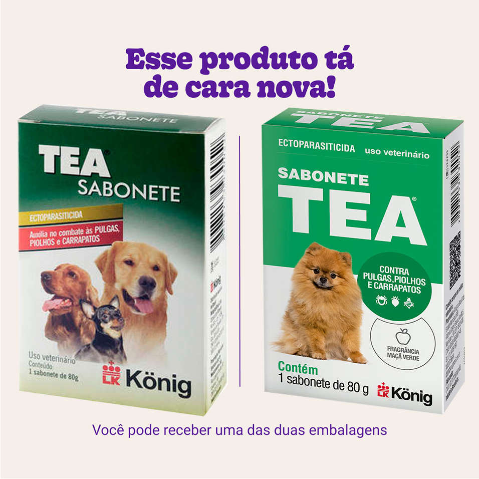 Sabonete Ectoparasiticida König TEA para Cães - 80 g