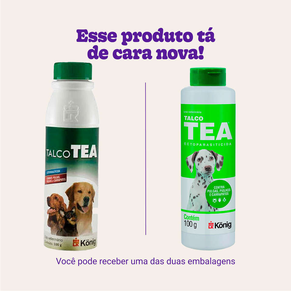 Talco Ectoparasiticida König TEA para Cães - 100 g