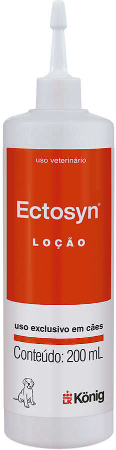 Loção König Ectosyn Fungicida e Sarnicida para Cães - 200 mL