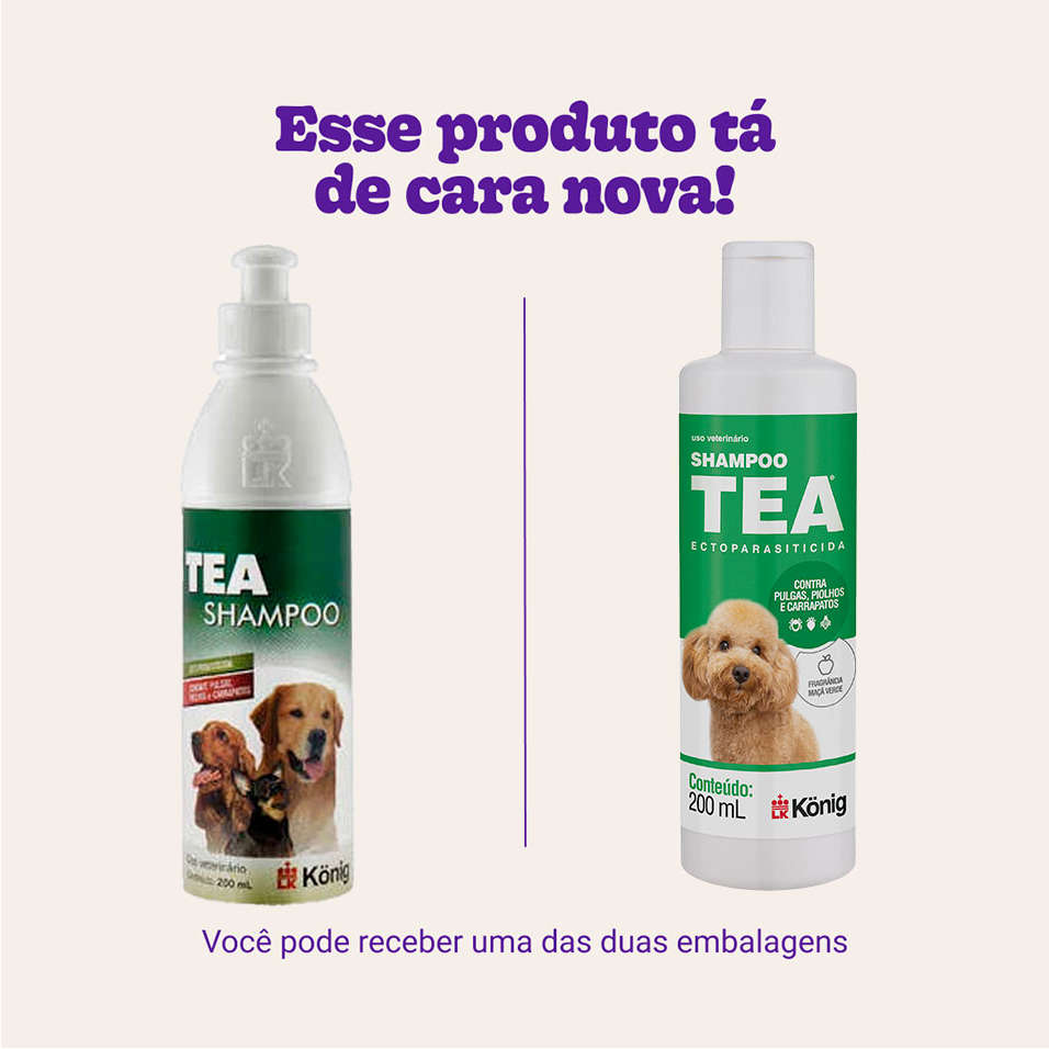 Shampoo Ectoparasiticida König TEA para Cães - 200 mL