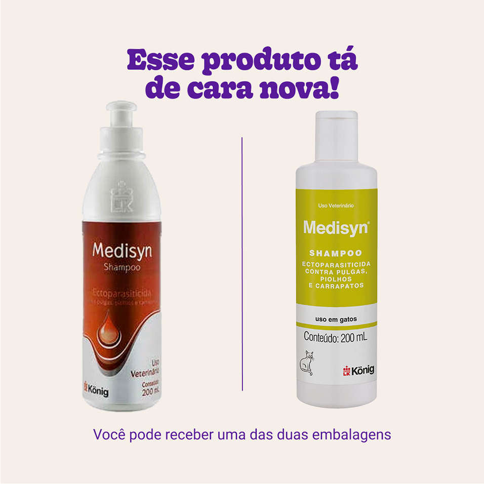 Shampoo Ectoparasiticida König Medisyn - 200 mL
