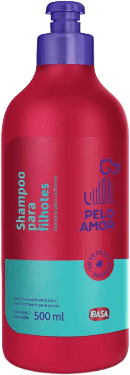 Shampoo Ibasa Pelo Amor para Cães Filhotes - 500 mL