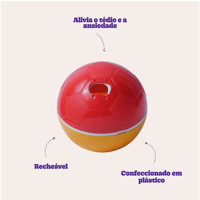 Brinquedo Amicus Crazy Ball Vermelho e Amarelo para Cães e Gatos