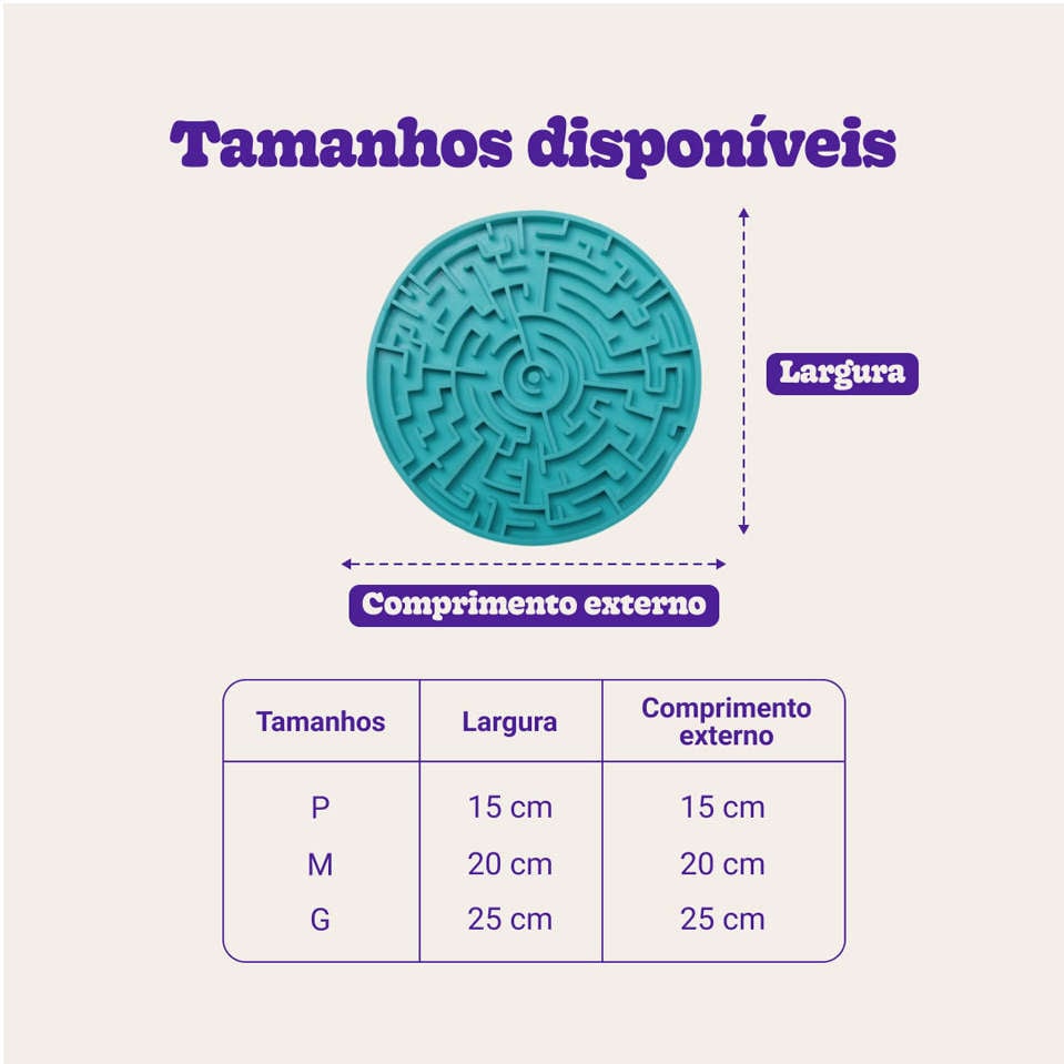 Brinquedo e Comedouro Interativo Labirinto Verde Água - Tam. P