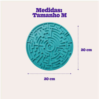 Brinquedo e Comedouro Interativo Labirinto Verde Água
