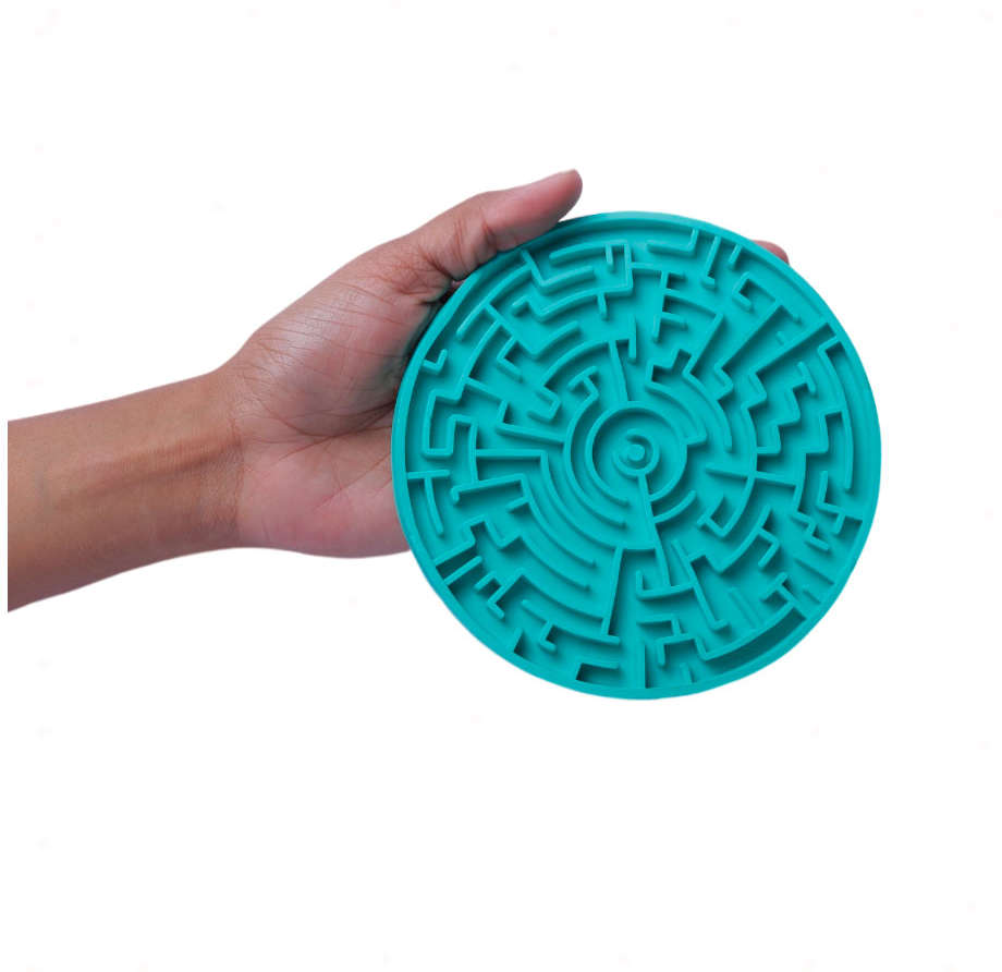 Brinquedo e Comedouro Interativo Labirinto Verde Água - Tam. P