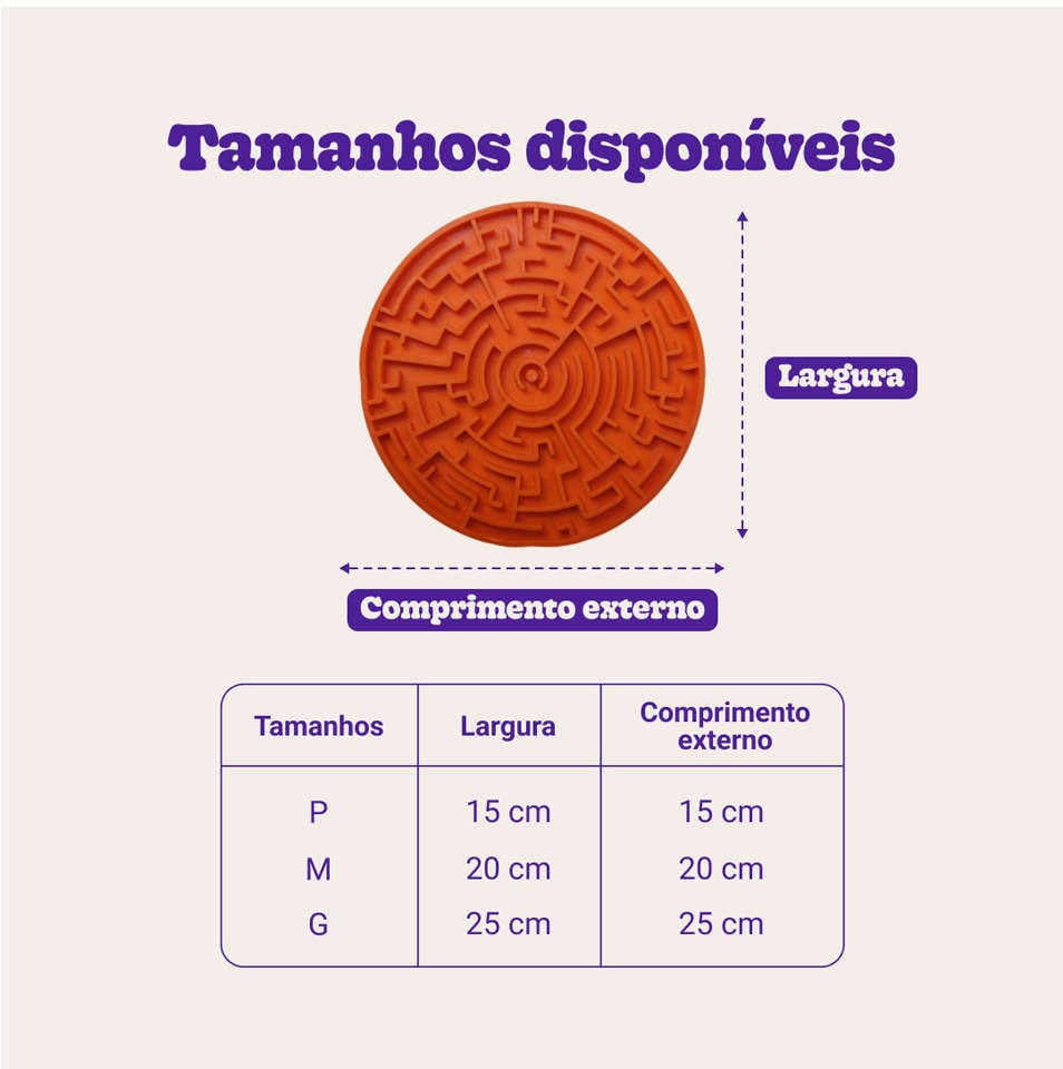Comedouro Interativo Labirinto Laranja - Tam. P