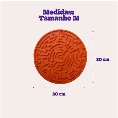 Comedouro Interativo Labirinto Laranja
