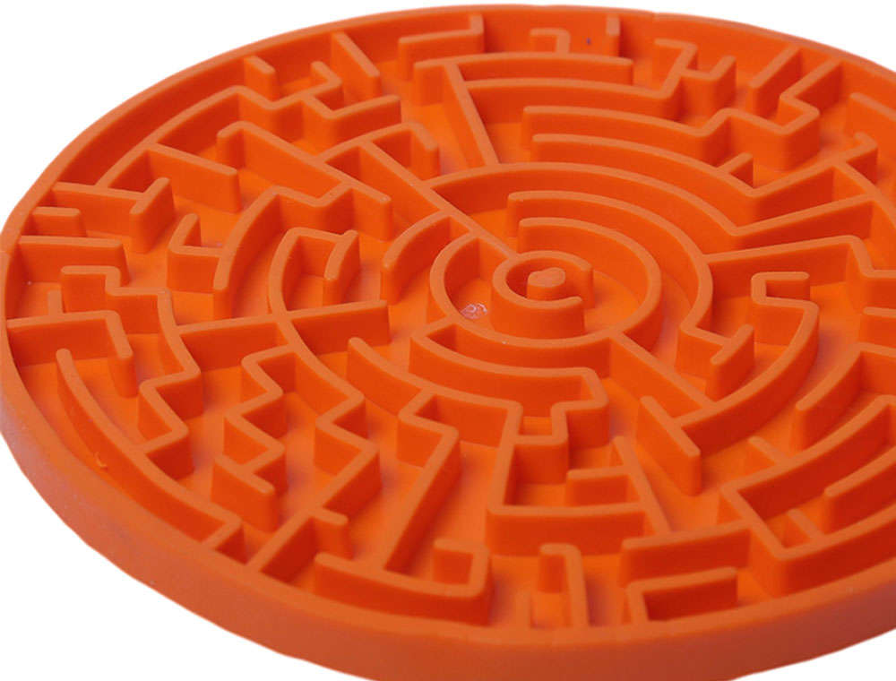 Comedouro Interativo Labirinto Laranja - Tam. P