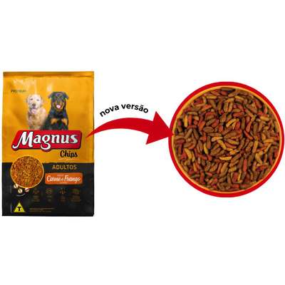 Ração Seca Magnus Chips Carne e Frango para Cães Adultos