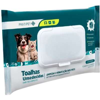 Toalhas Umedecidas Pratipet 19cm x 15cm
