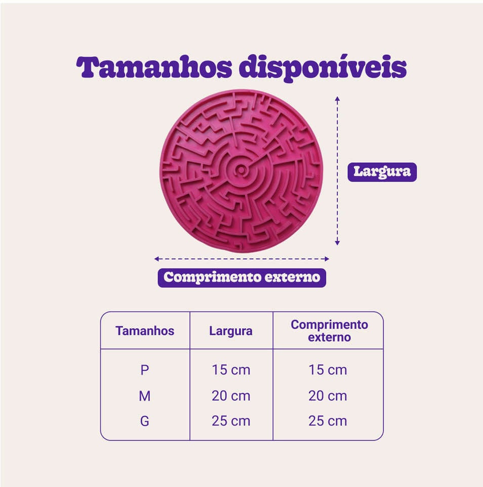Comedouro Interativo Labirinto Pink - Tam. P