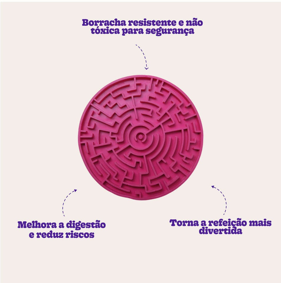 Comedouro Interativo Labirinto Pink - Tam. P