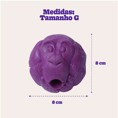 Bola Macaquinho Pet Games Lilás com Dispenser de Ração ou Petisco