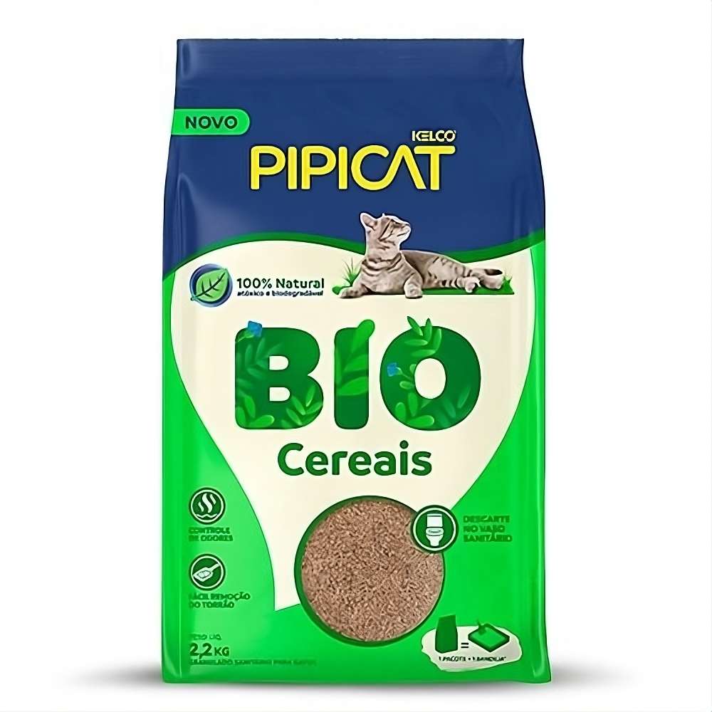 Granulado Sanitário Pipicat Bio Cereais - 2,2Kg