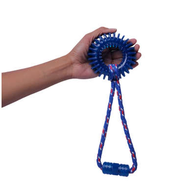 Brinquedo Odontopet Argola Espacial Dental com Corda para Cães”