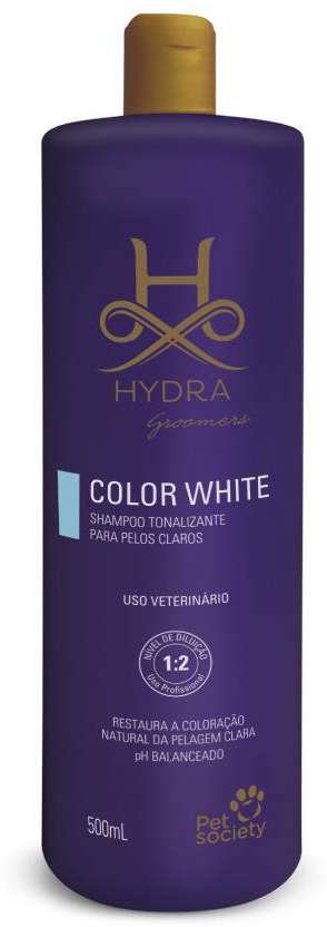 Shampoo Pet Society Hydra Groomers Color White - 500 mL