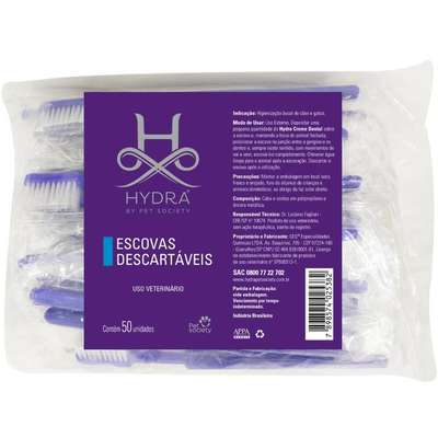 Pacote Escovas Descartáveis Pet Society Hydra