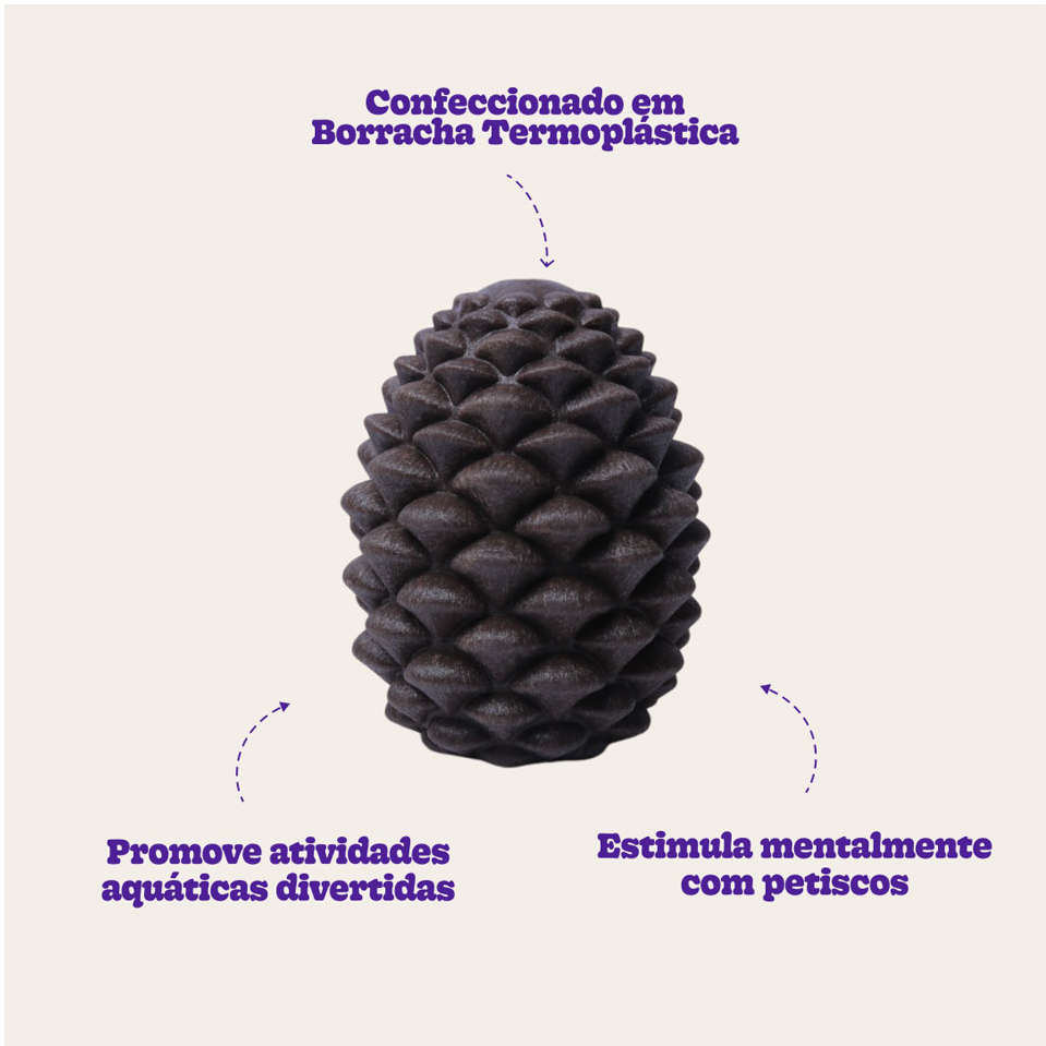 Brinquedo Interativo Germanhart Pinhau Porta Petisco para Cães - Tam. Único