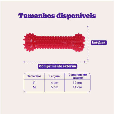 Brinquedo Odontopet Osso Dental Bone Rosa para Cães”