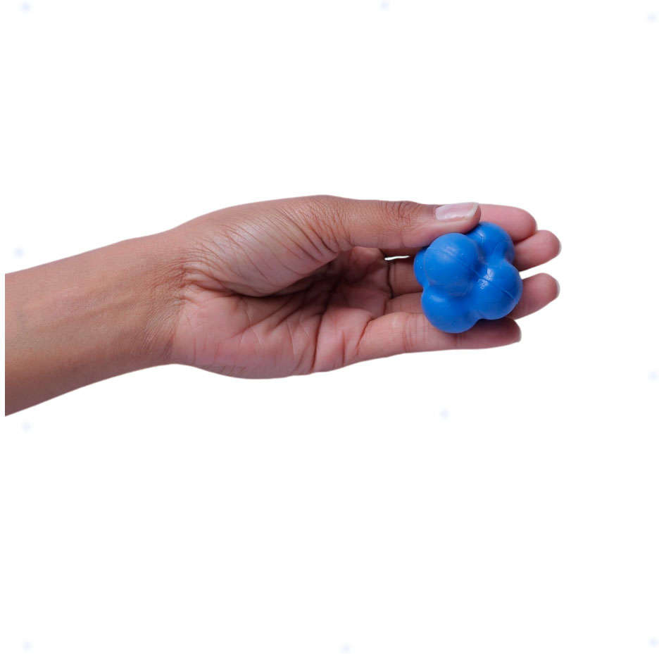 Brinquedo Bola Maciça Átomo 6 em 1 Azul para Cães - Tam. P