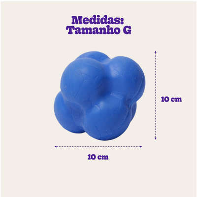 Brinquedo Bola Maciça Átomo 6 em 1 Azul para Cães”