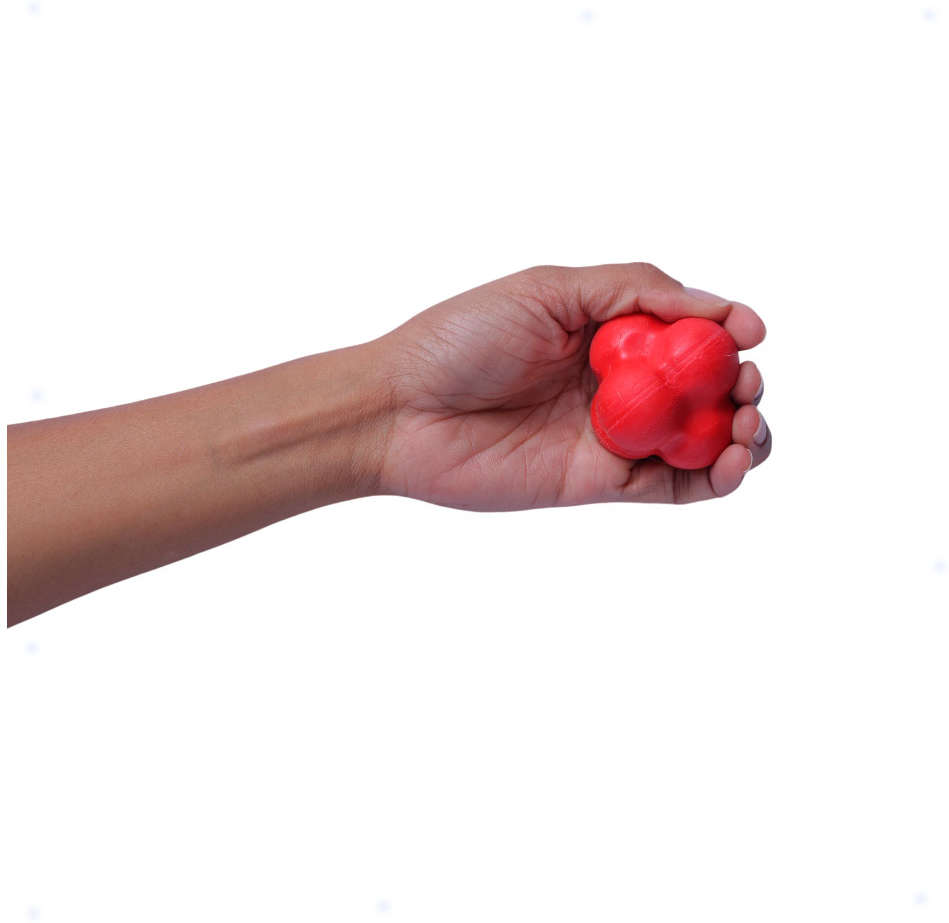 Brinquedo Bola Maciça Átomo 6 em 1 Vermelho para Cães - Tam. M