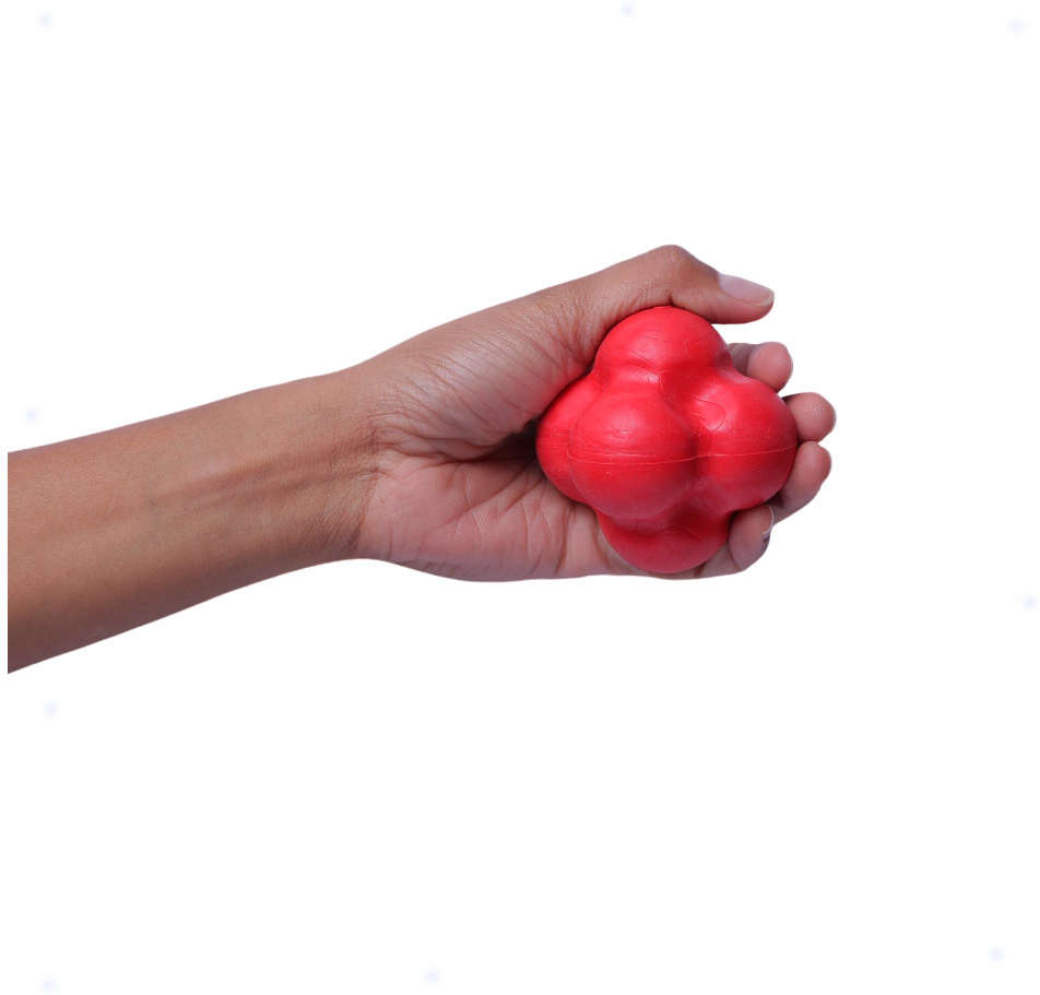 Brinquedo Bola Maciça Átomo 6 em 1 Vermelho para Cães - Tam. G