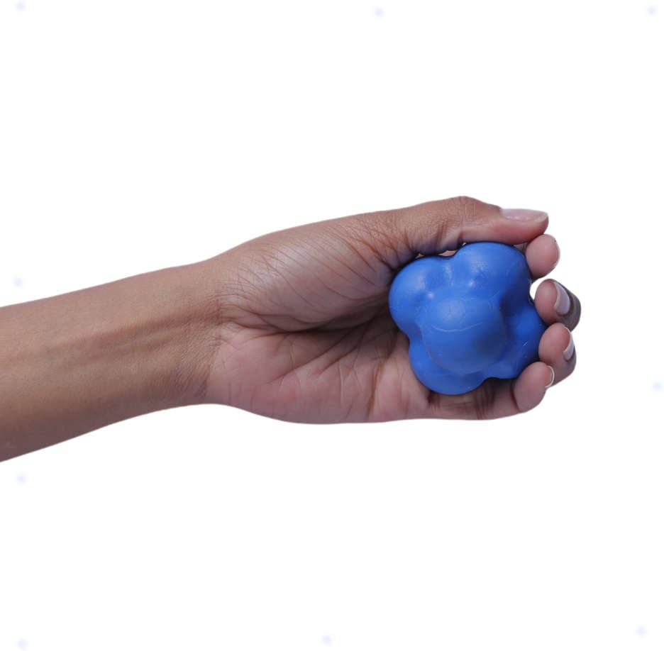 Brinquedo Bola Maciça Átomo 6 em 1 Azul para Cães - Tam. M