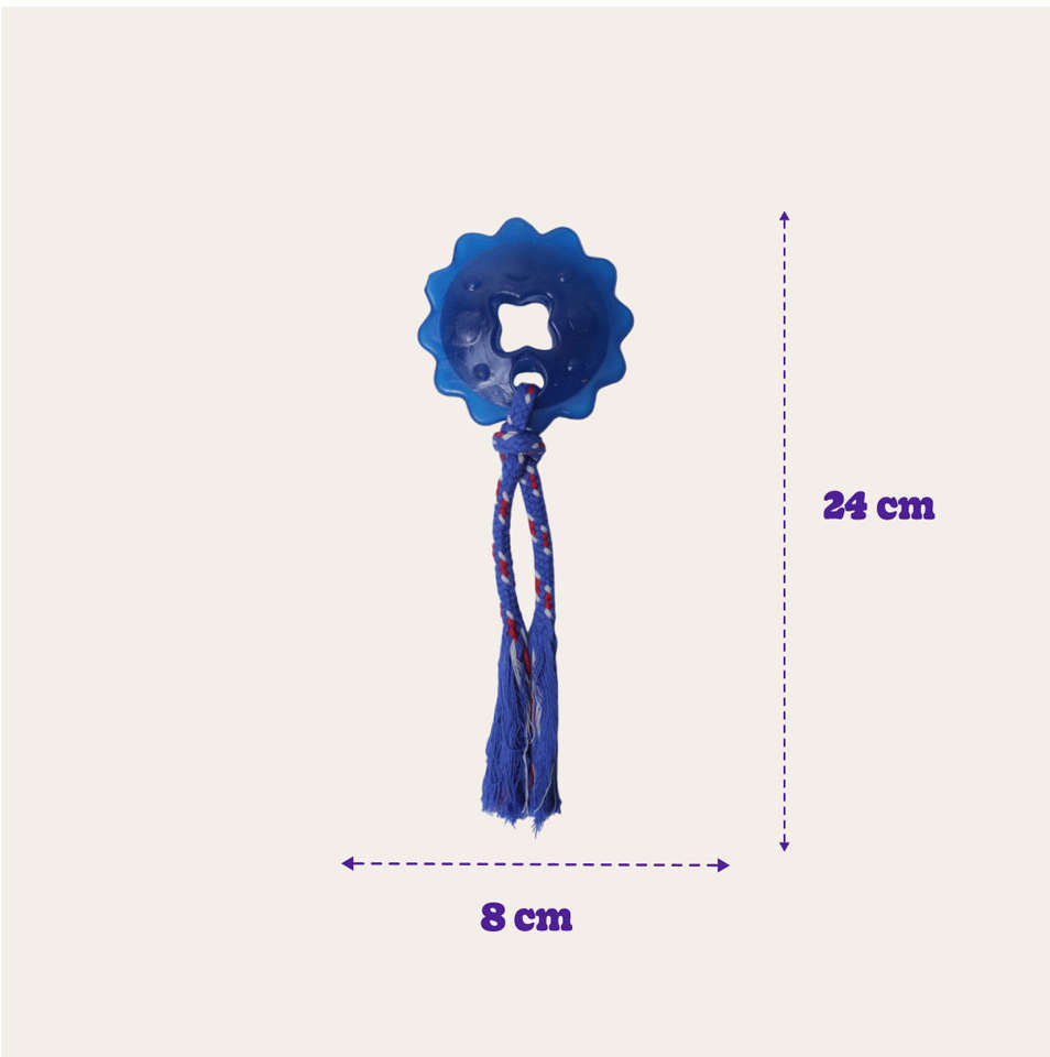Brinquedo Odontopet Estrela Dental com Corda Azul para Cães - Tam. Único