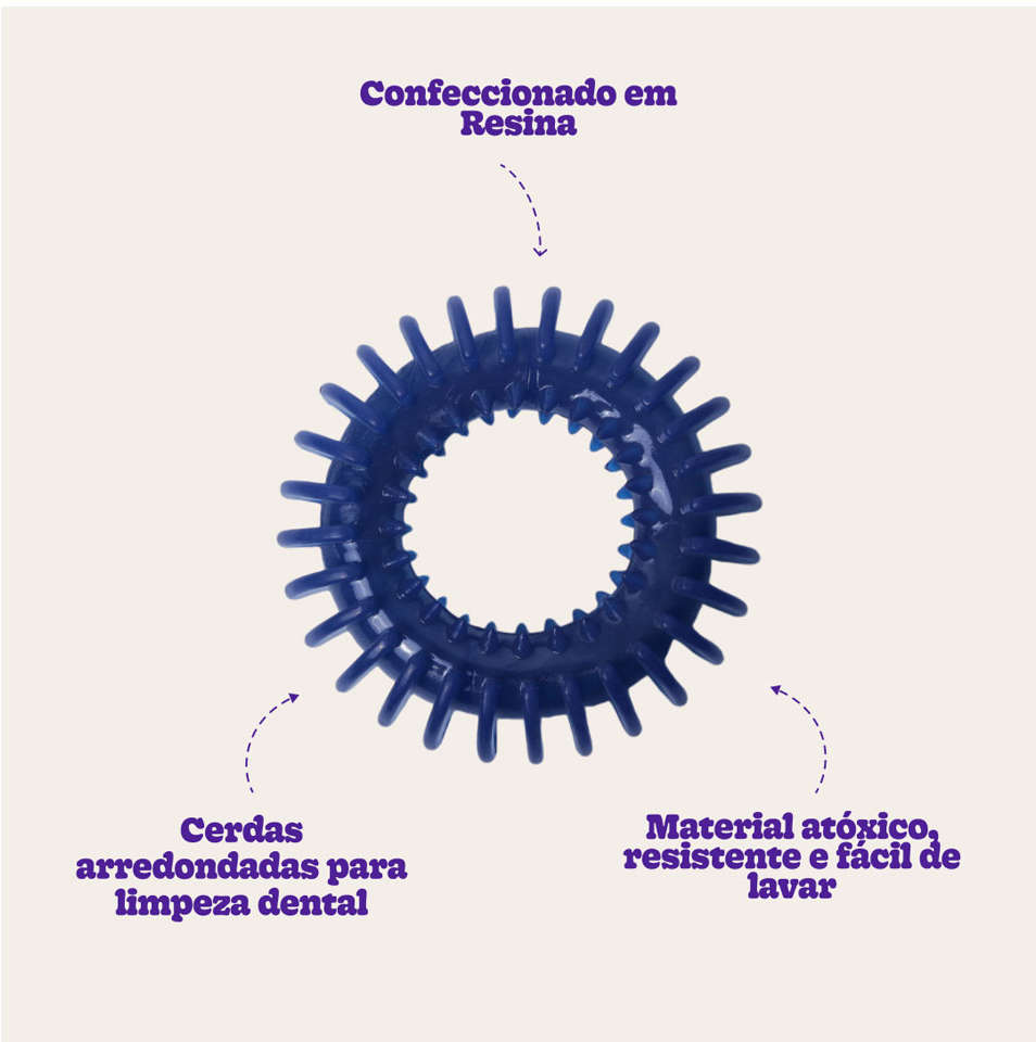 Brinquedo Odontopet Argola Espacial Dental para Cães - Tam. Único