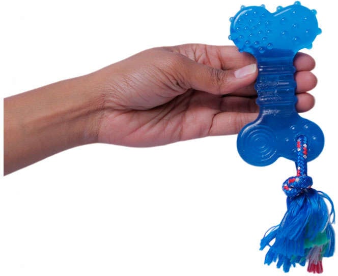 Brinquedo Odontopet Osso Dental Flat com Corda Azul para Cães - Tam. M