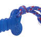Brinquedo Odontopet Osso Dental Flat com Corda Azul para Cães