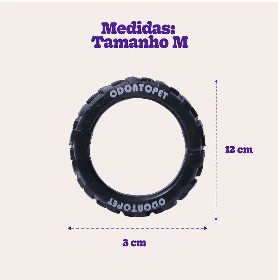 Brinquedo Odontopet Dental Pneu para Cães - Tam. M